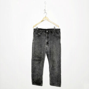VTG 90s LEVI'S 505 regular fit straight leg jean gray CANADA cotton size 36 34